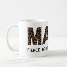 MAMA Leopard Print Personalised Text Mug