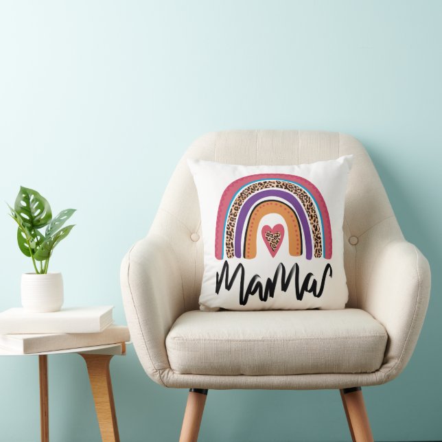 Mama Leopard Rainbow Cushion (Chair)