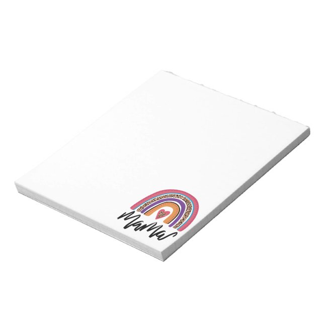 Mama Leopard Rainbow Notepad (Rotated)