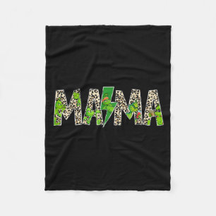 Mama Leopard Retro Mum Nanny Grandma Mother's Day Fleece Blanket