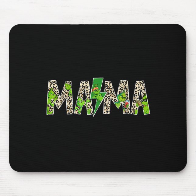 Mama Leopard Retro Mum Nanny Grandma Mother's Day  Mouse Pad (Front)