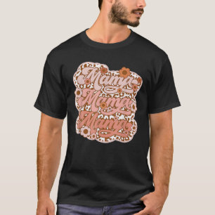 MAMA Leopard Skull Boho Rocker Mum T-Shirt