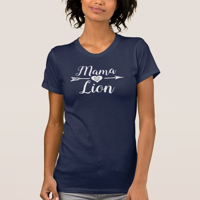 Mama Lion Arrow with Heart, white T-Shirt (Front)