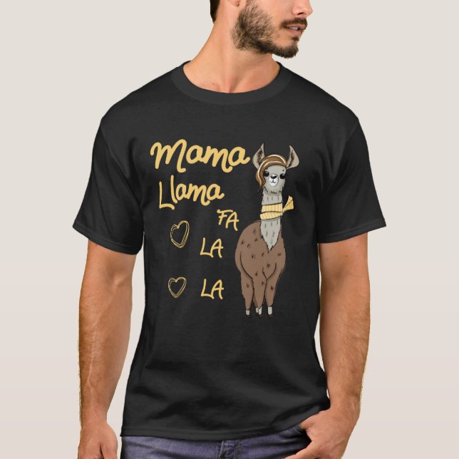 Mama Llama Christmas Family Matching Group T-Shirt (Front)
