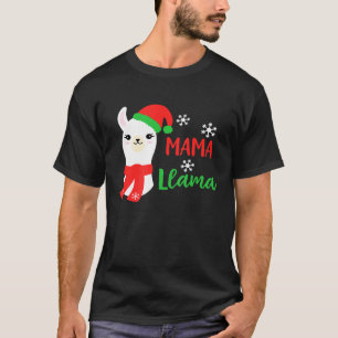 Mama Llama Cute Christmas Alpaca  For Mum T-Shirt