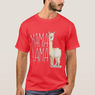 Mama Llama Funny Matching Family Tribe Mommy Mom T-Shirt
