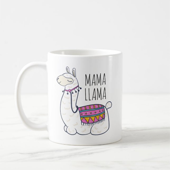 Mama Llama, Llama Mug, Mother's Day Gift, Coffee M Coffee Mug (Left)