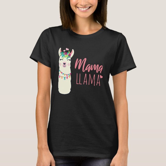 Mama llama  Mother Parent T-Shirt (Front)