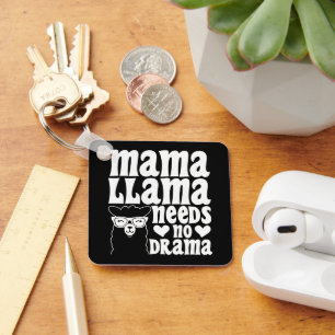 Mama Llama Needs No Drama Funny Mother's Day Key Ring