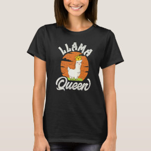 Mama Llama Queen Animal For Women Girls 2 T-Shirt
