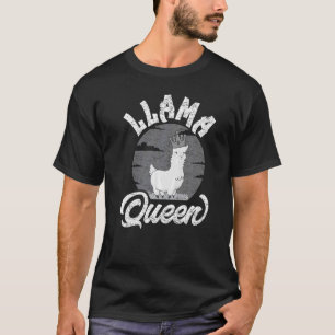 Mama Llama Queen Animal For Women Girls T-Shirt