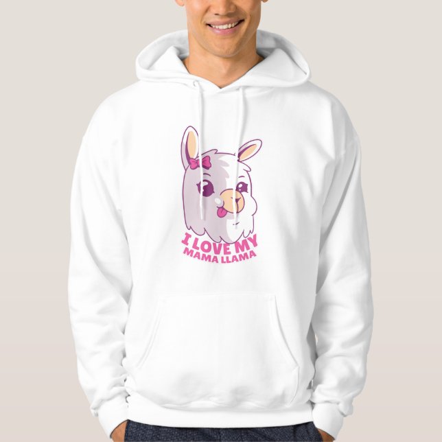Mama Llama Quote  Hoodie (Front)