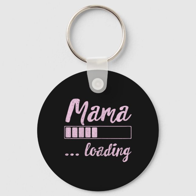 Mama Loading Future Mum Funny New Mummy Mother Soo Key Ring (Front)