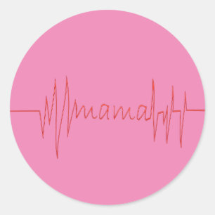 Mama love Mother's day gift for best MOM day Gift Classic Round Sticker