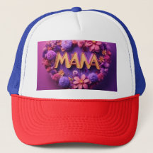  "Mama Love - Neon Heart with Floral Background 3D