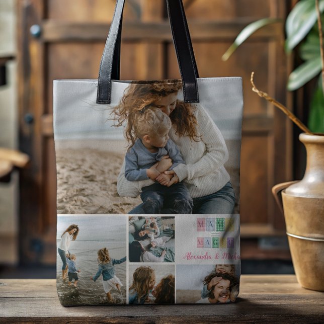 Mama Made Magic Patchwork Photo  Tote Bag (Creator Uploaded)