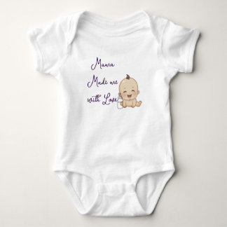 Mama Made Me with Love Cute Baby Romper Bodysuit