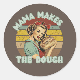 Mama Makes The Dough Bread Bag Sticker