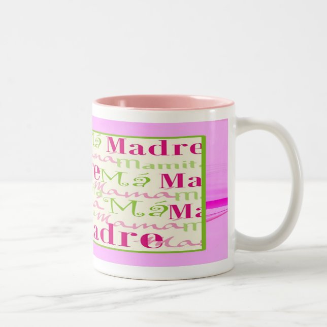 Mama/Mamacita Two-Tone Pink & Green Mug (Right)