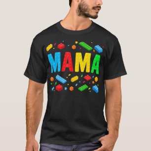 Mama Master Builder Building Bricks Blocks Funny M T-Shirt