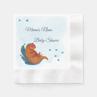 Mama & Me Otter Baby Shower Napkin