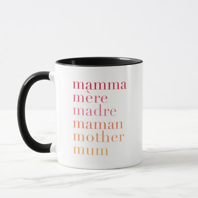 Mama, Mere, Madre, Maman, Mother, Mum Mug (Left)