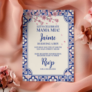 Mama Mia Baby Shower Cherry Blossoms Invitation