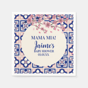 Mama Mia Baby Shower Cherry Blossoms Napkin