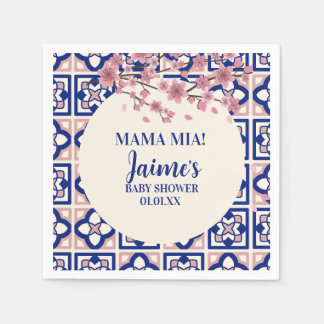 Mama Mia Baby Shower Cherry Blossoms Napkin
