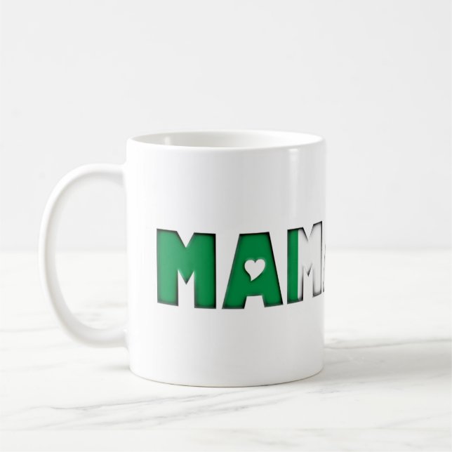 Mama Mia Italian Flag Colours Italy Tricolore Coffee Mug (Left)