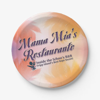 Mama Mia's Restaurante Paper Plate