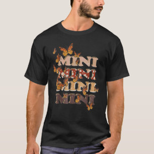 Mama Mimi Butterfly Boho Mum Leopard Cow Print Mot T-Shirt