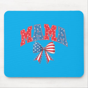 Mama Mini Cute 4th Of July Mum Kids Aamerican Mouse Pad