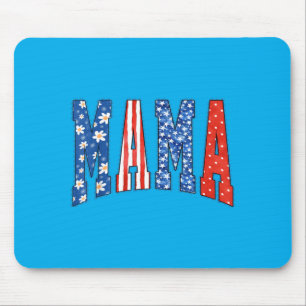Mama Mini Cute 4th Of July Mum Kids Aamerican Mouse Pad