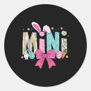 Mama Mini Easter Matching Mama Bunny Easter Day Classic Round Sticker