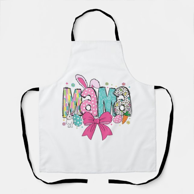 Mama Mini Easter Matching Mama Bunny Easter Day T- Apron (Front)