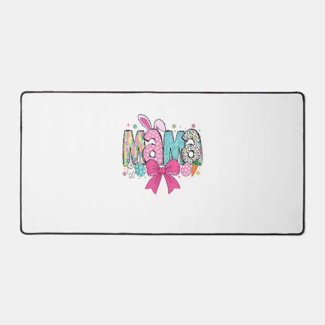 Mama Mini Easter Matching Mama Bunny Easter Day T- Desk Mat (Front)