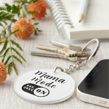 Mama Mode ON Keychain, Est Year Custom Mum Keyring