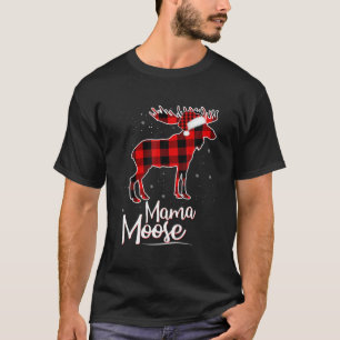 Mama Moose Matching Family Christmas Plaid Pajama T-Shirt