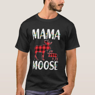 Mama Moose Red Plaid Buffalo Matching Family Pajam T-Shirt