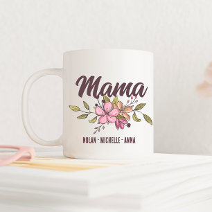 Mama Mother's Day Personalised with Names  Coffee Mug