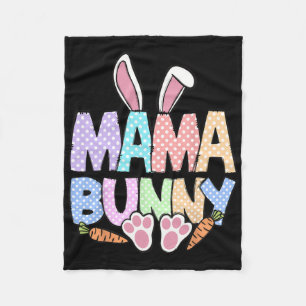 Mama Mum Bunny Easter Day Cute Rabbit Bunny Family Fleece Blanket