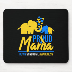Mama Mum Down Syndrome Awareness Day Cute Elephant Mouse Pad