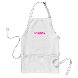 Mama mum in Spanish hot pink fuchsia minimalist Standard Apron