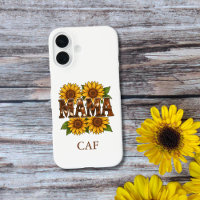 Mama Mum Sunflowers Monogram Initials Gift Mum