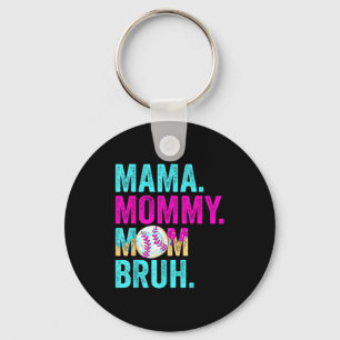 Mama mummy mum bruh baseball drip ice cream key ring