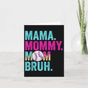 Mama Mummy Mum Bruh Baseball Mum Drip Ice Cream  Card