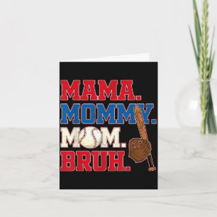 Mama mummy mum bruh baseball mum mother's day card