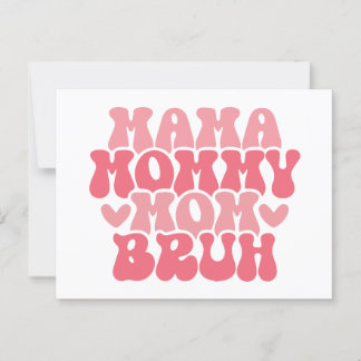 Mama mummy mum bruh postcard