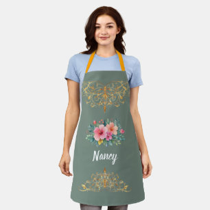Mama — My First Home Mother & Daughter Floral Tr Apron